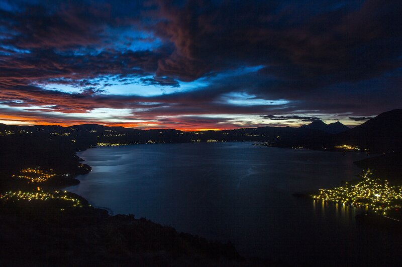 Lake at Twilight — Blue, Dramatic
