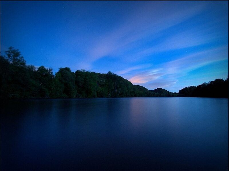 Lake at Twilight — Blue