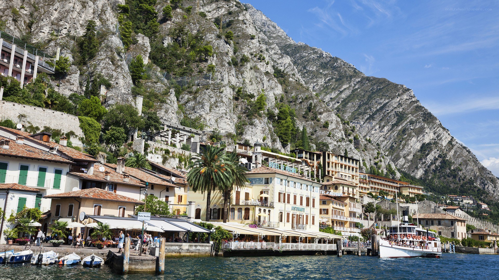 Lake Como village scene