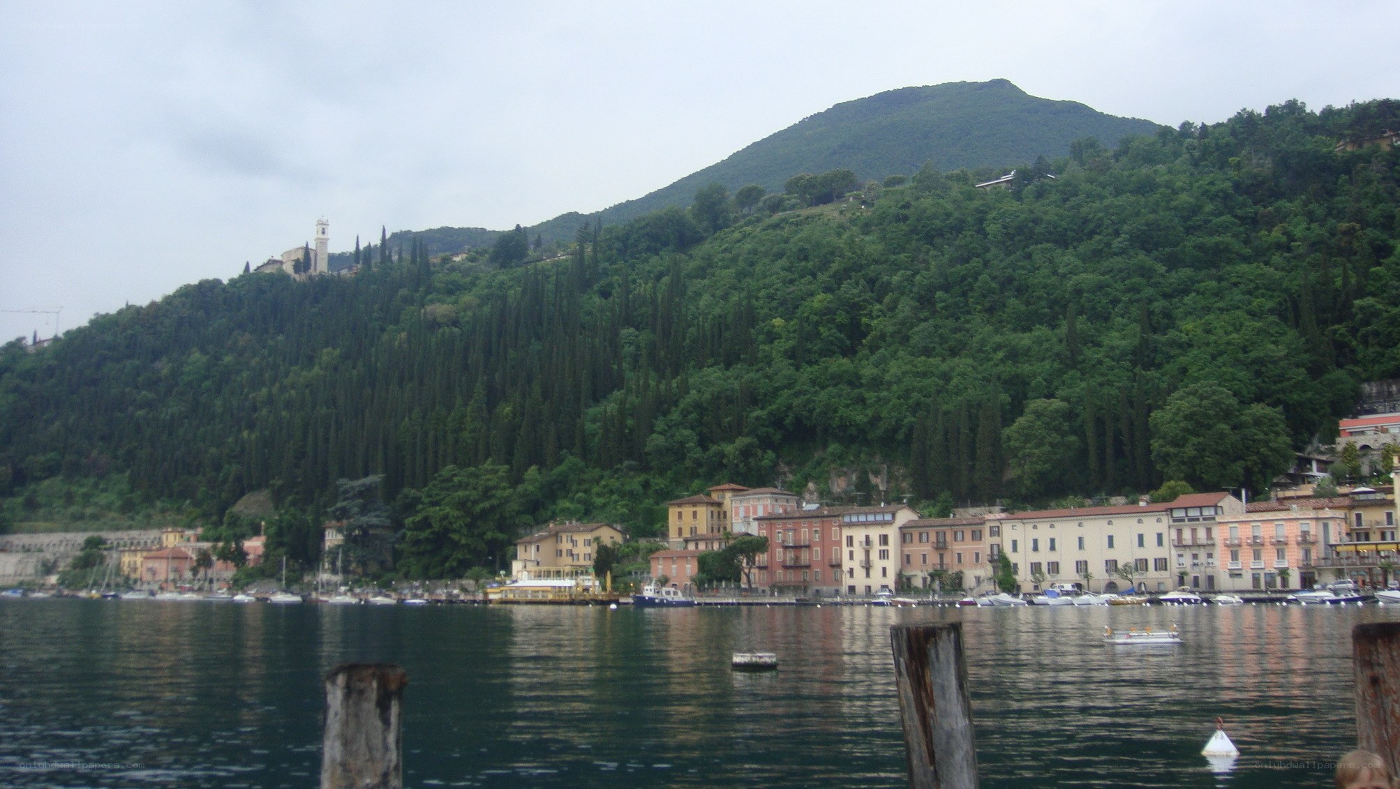 Lake Como village scene