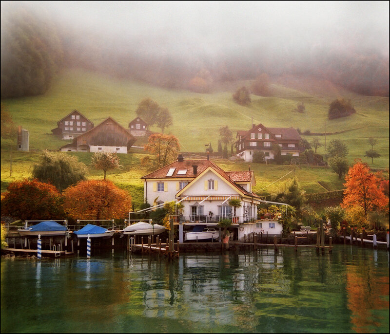 Lake House in Autumn
