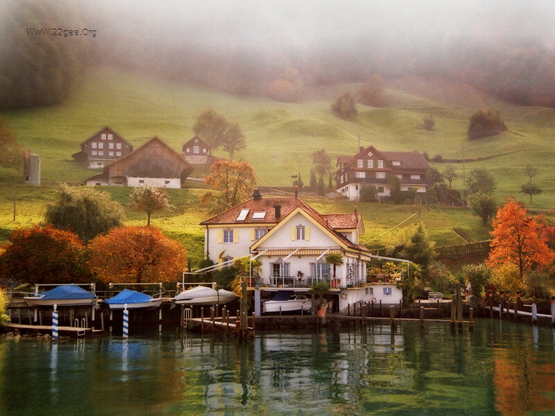 Lake House with Boats