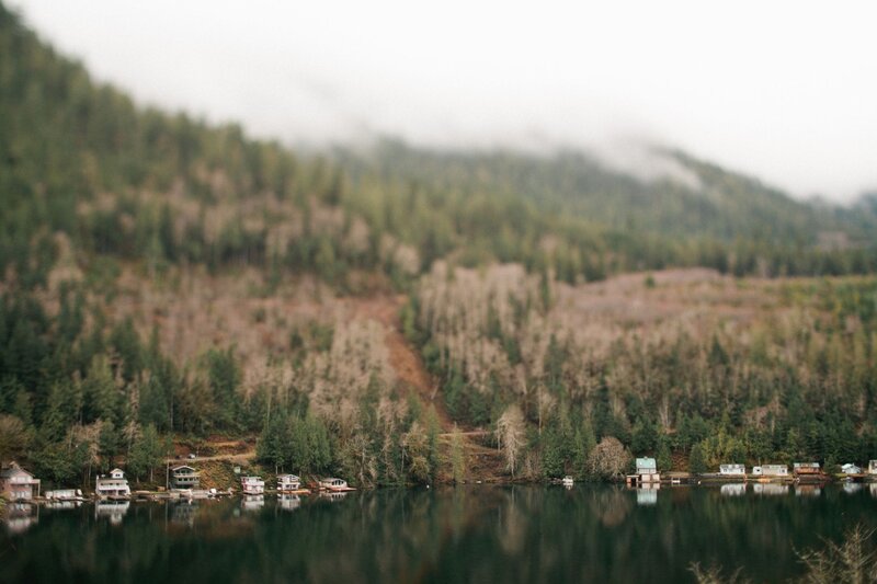 Lake Houses on Forested Shore