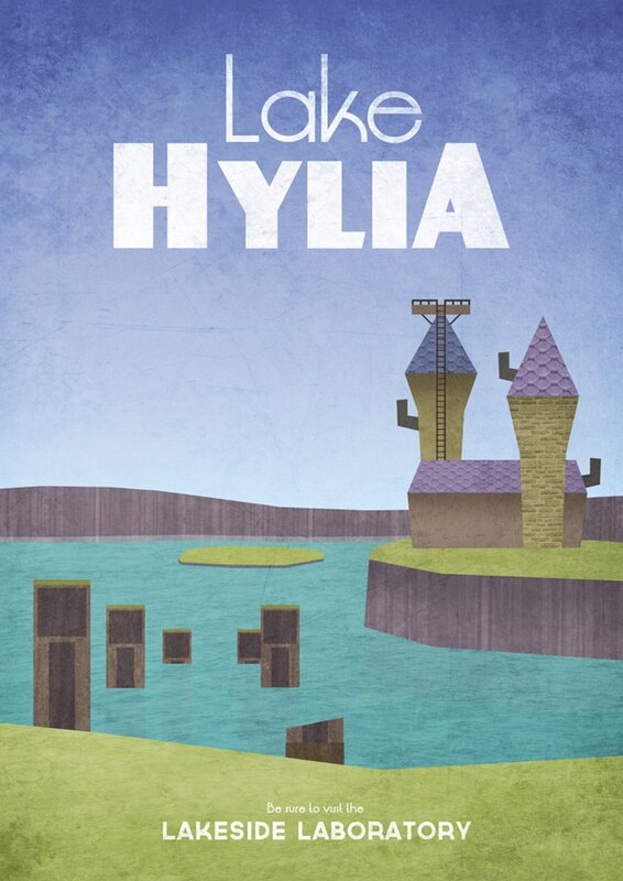 Lake Hylia travel poster