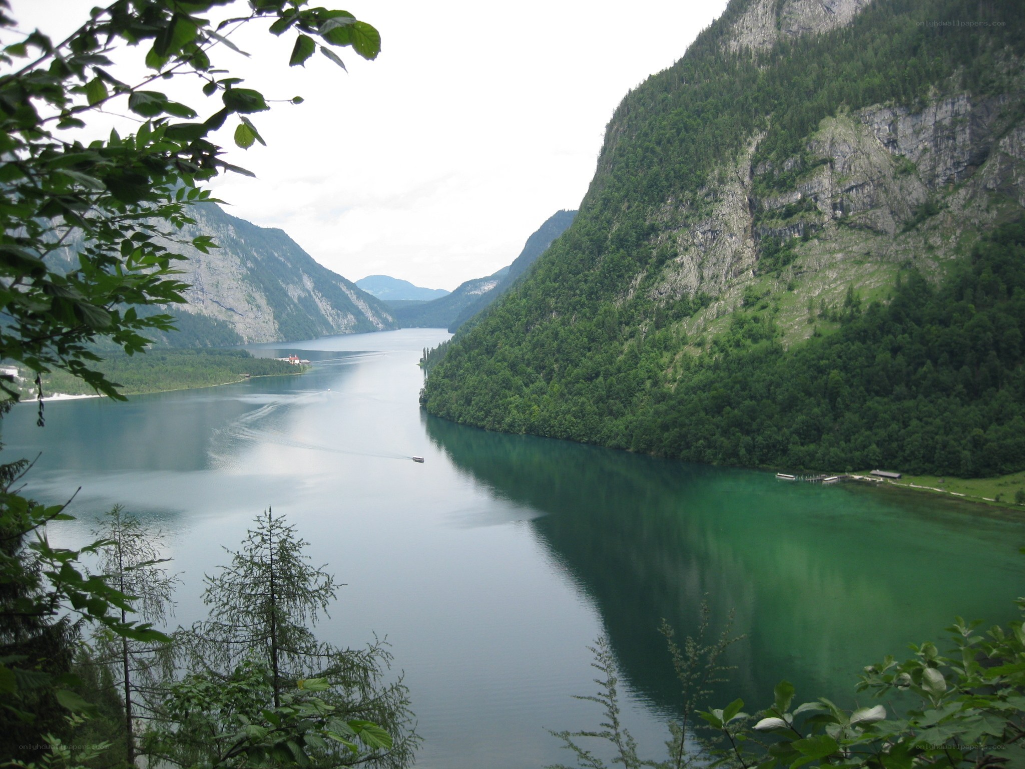 Lake in a mountain valley