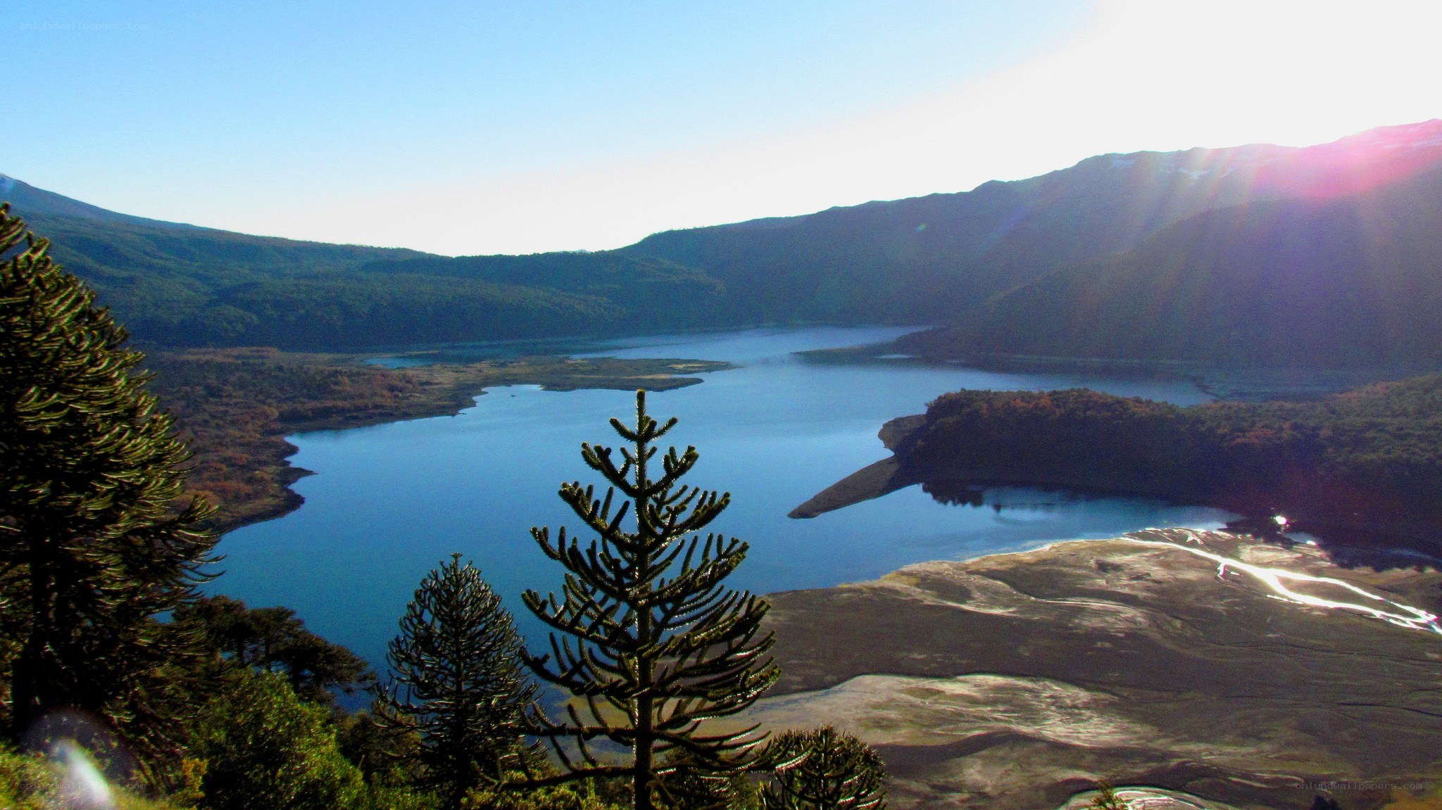 Lake in a mountain valley