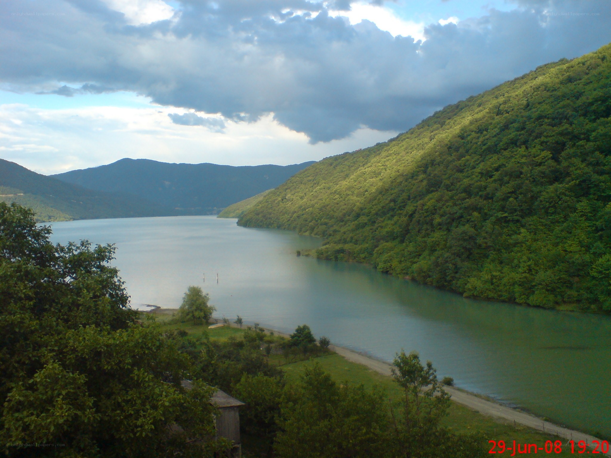 Lake in a mountain valley