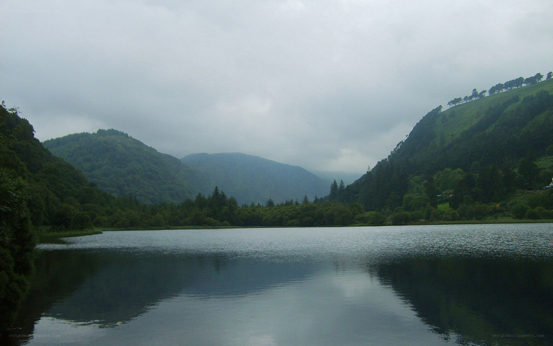 Lake in a mountain valley