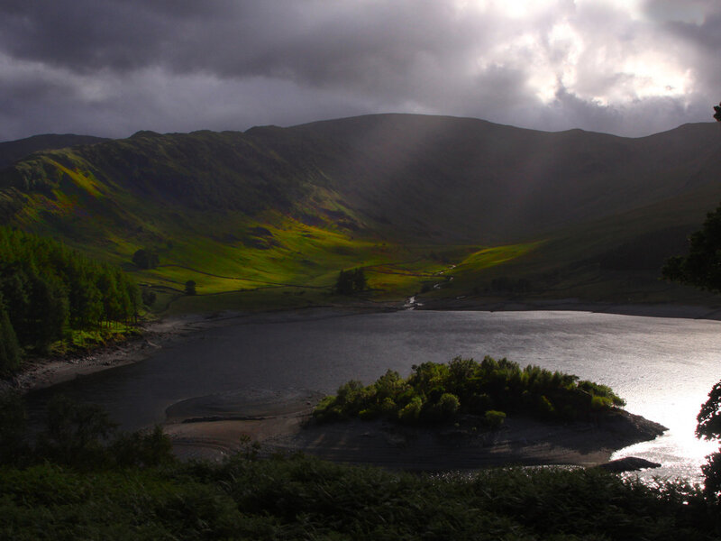 Lake in a mountain valley
