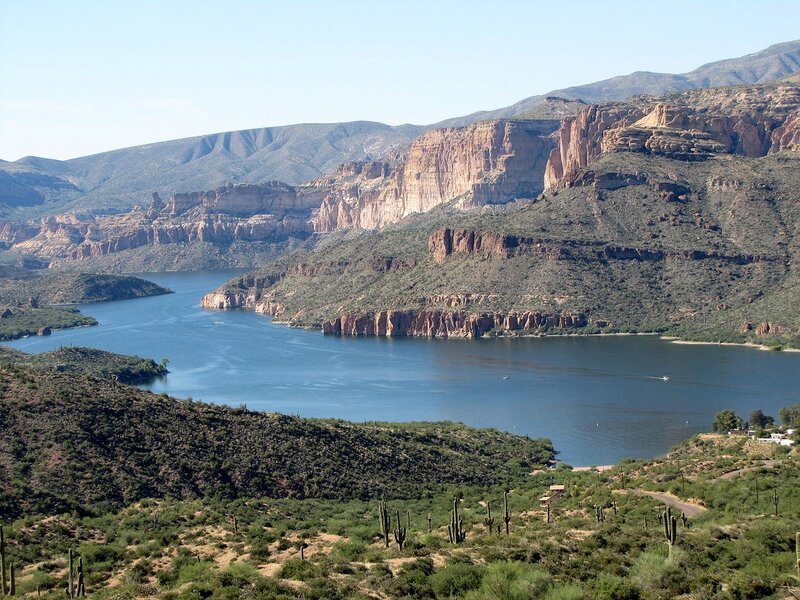 Lake in Canyon Landscape