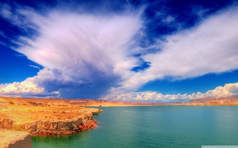 Lake in Desert Landscape