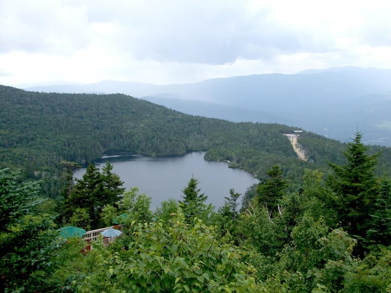 Lake in Forested Valley — Green, Serene, Afternoon, Photograph