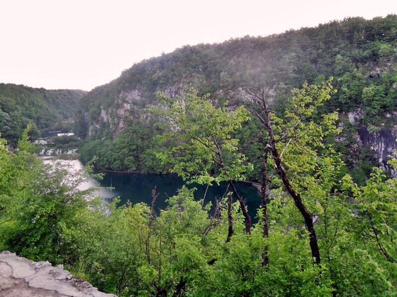 Lake in Forested Valley — Green, Serene