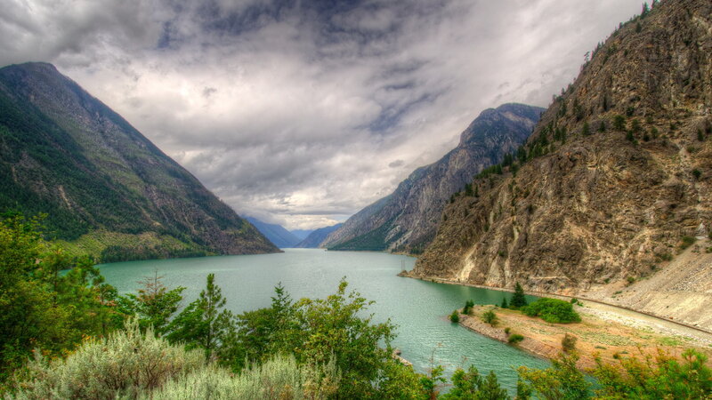 Lake in Mountain Canyon — Green