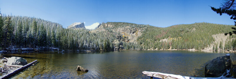 Lake in mountain forest