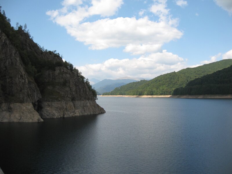 Lake in mountain valley