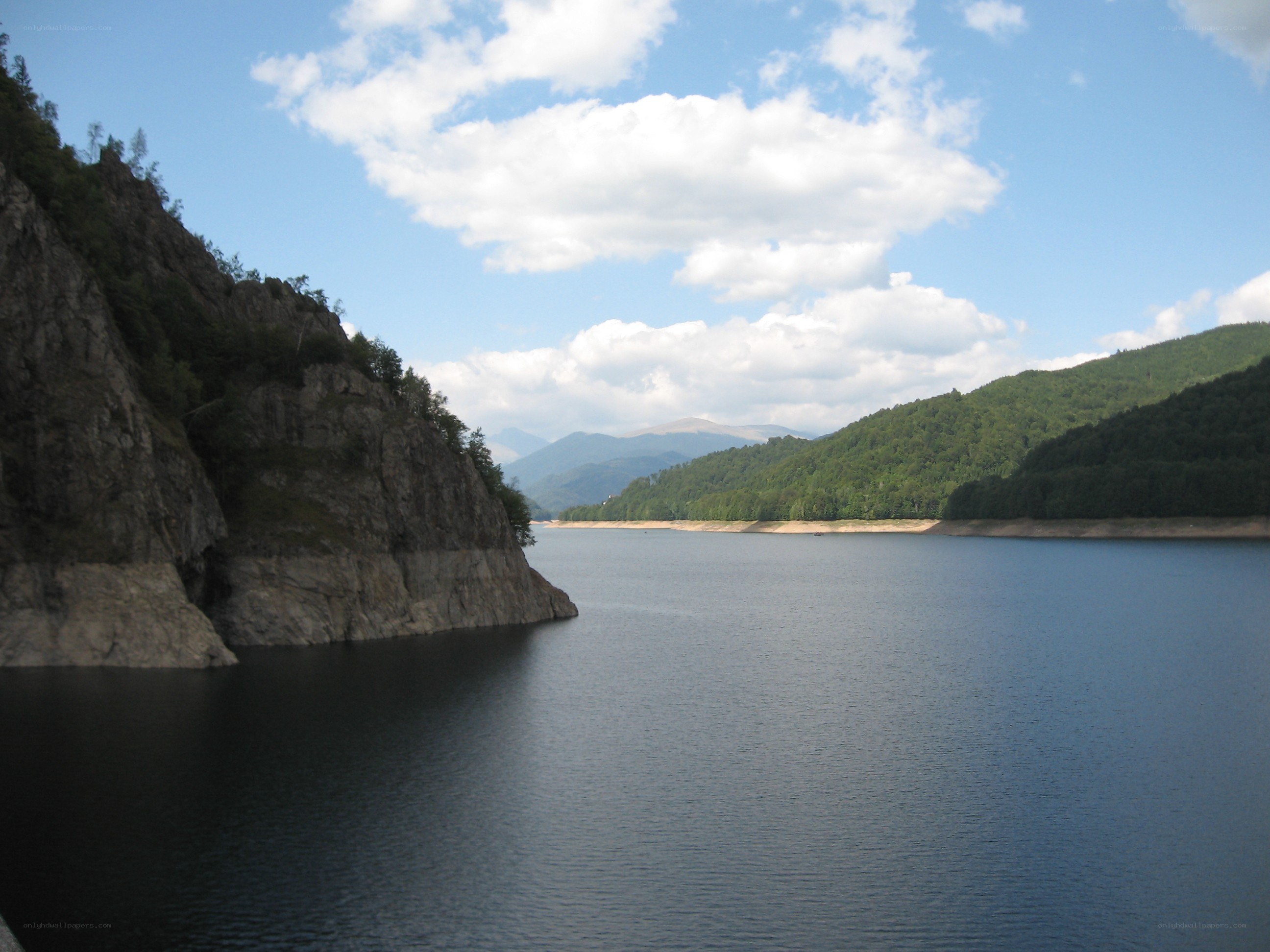 Lake in mountain valley