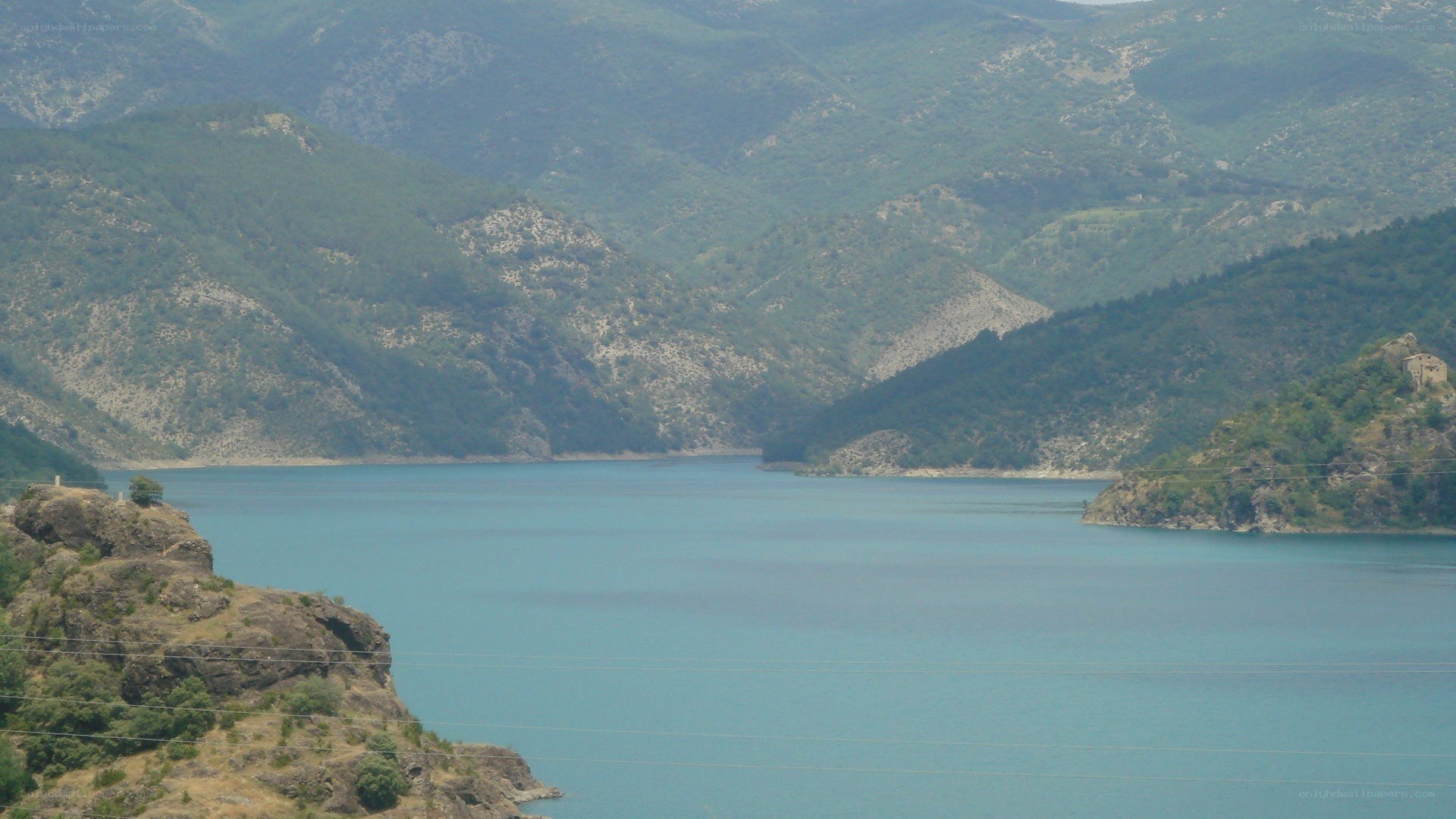 lake in mountain valley