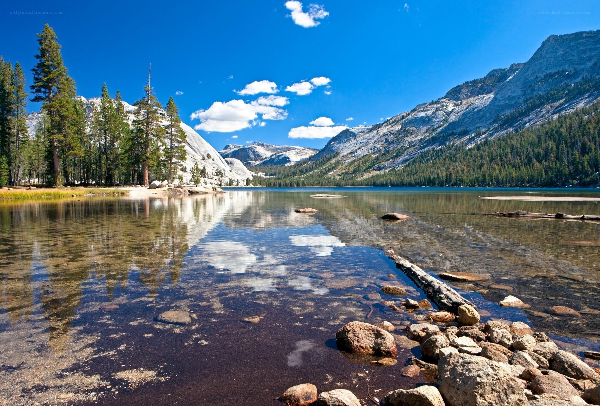 Lake in mountain valley