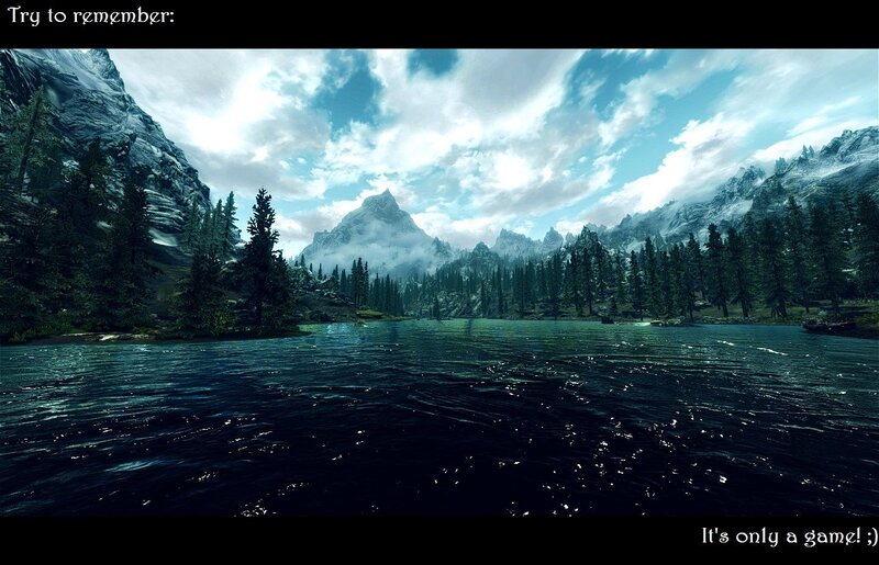 Lake in Mountain Valley — Blue, Serene, Afternoon, 3d Render