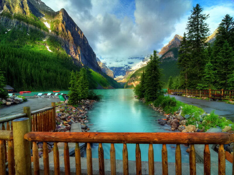 Lake in Mountain Valley — Blue, Serene, Morning, Photograph, Mountains