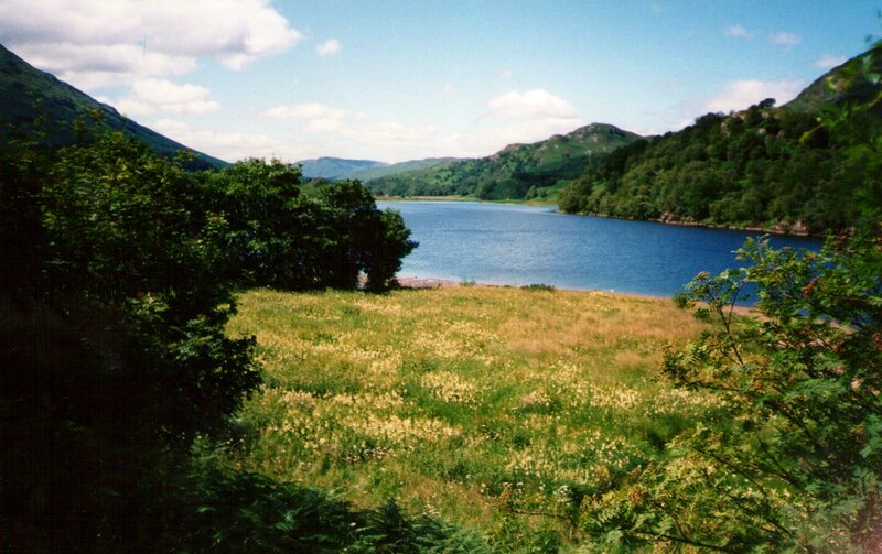 Lake in Valley Landscape — Blue