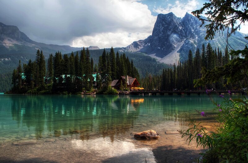 Lake Lodge in Mountains