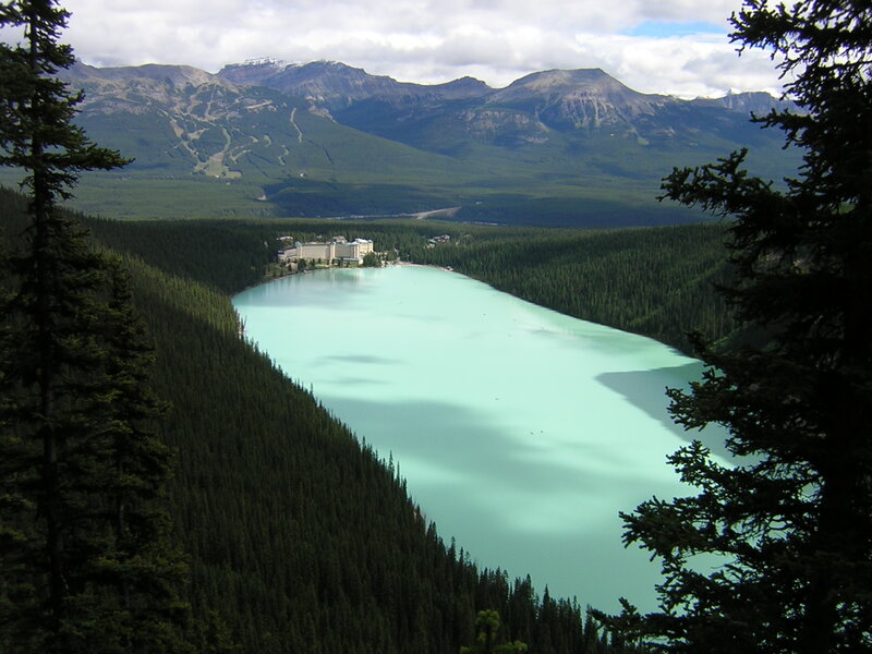 Lake Louise with hotel view
