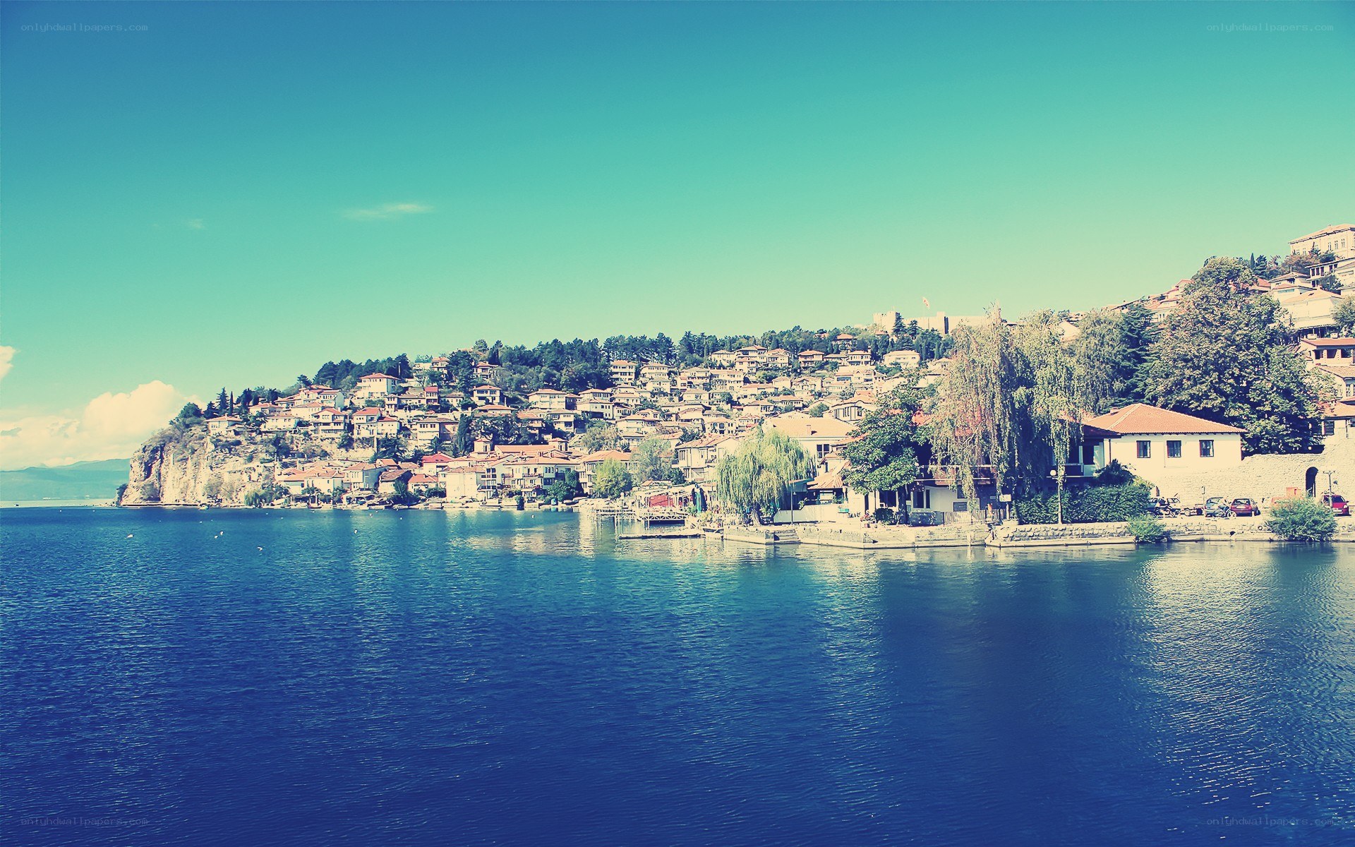 Lake Ohrid town view