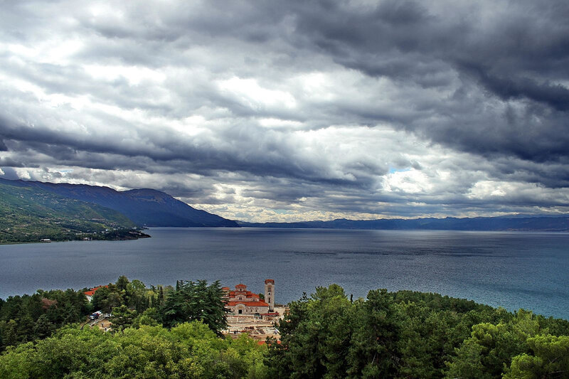 Lake Ohrid with St. John Church