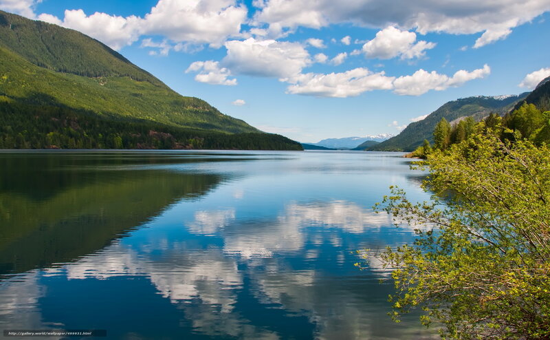Lake Reflecting Clouds — Blue