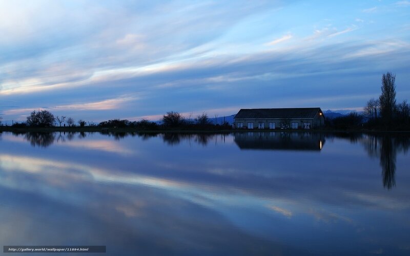 Lake Reflection at Dusk