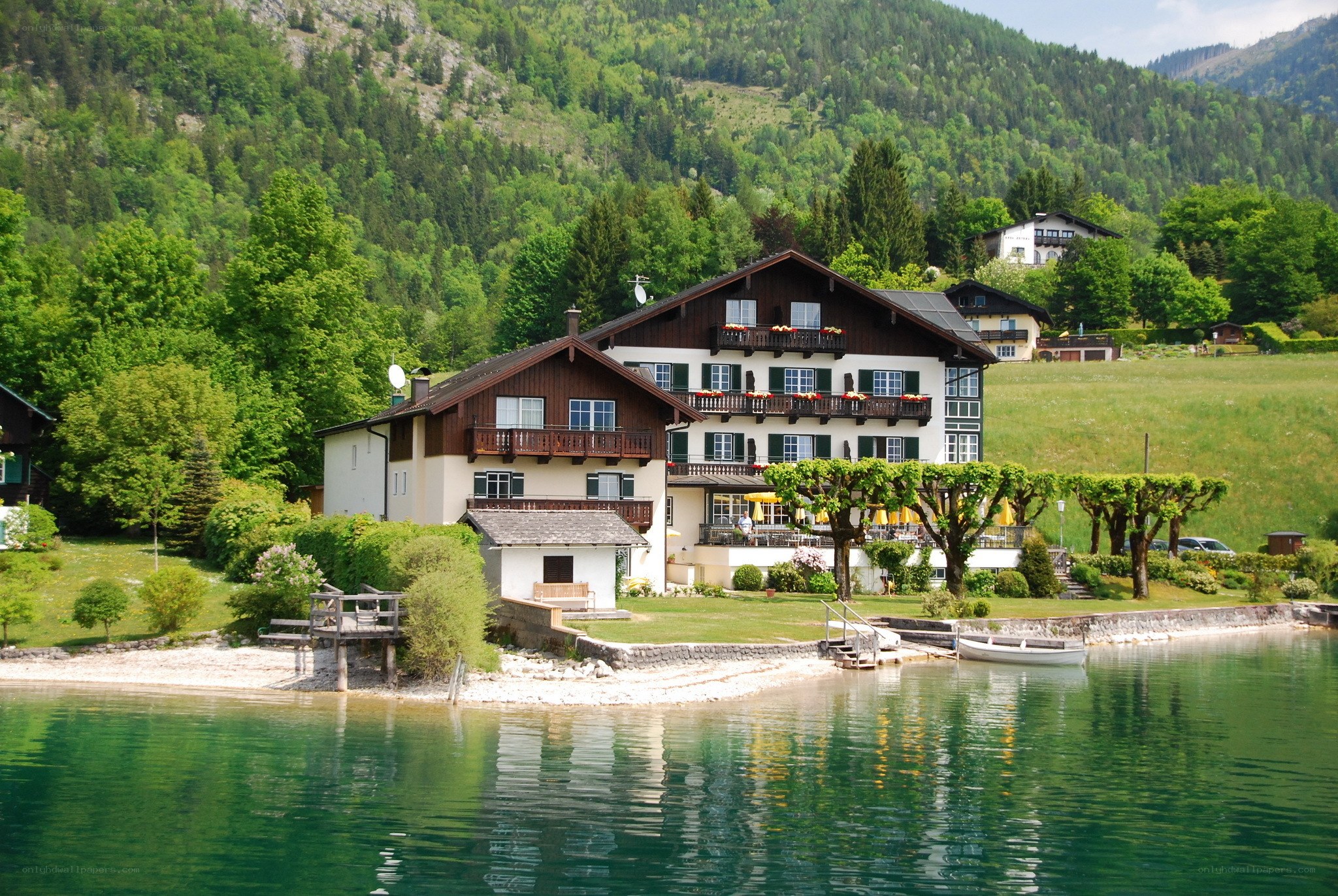 Lake resort in the Alps