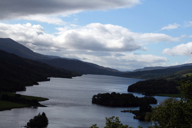 Lake Surrounded by Hills — Blue, Serene, Afternoon