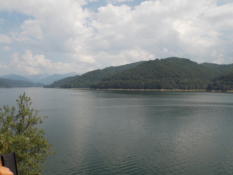 Lake Surrounded by Hills — Green, Serene, Afternoon, Photograph, Trees