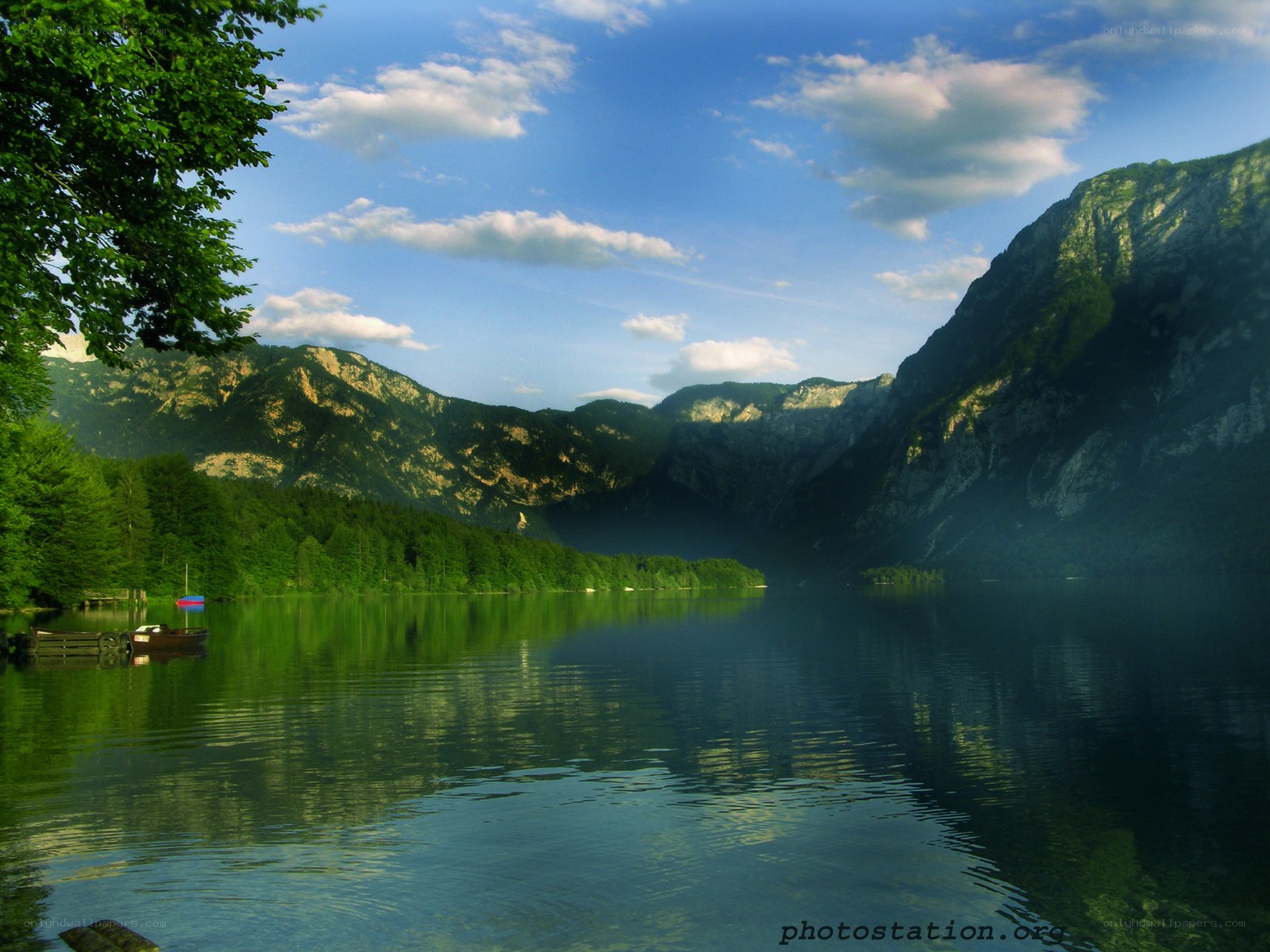 Lake surrounded by mountains