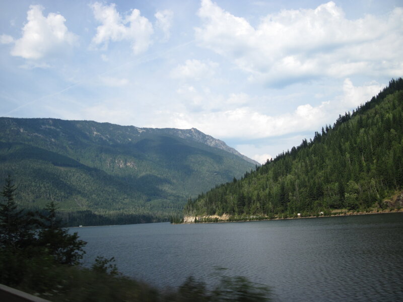 Lake Surrounded by Mountains — Blue, Serene, Afternoon, Photograph, Forest, Sky