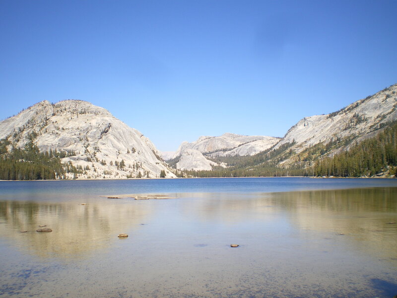Lake Surrounded by Mountains — Blue, Serene, Afternoon