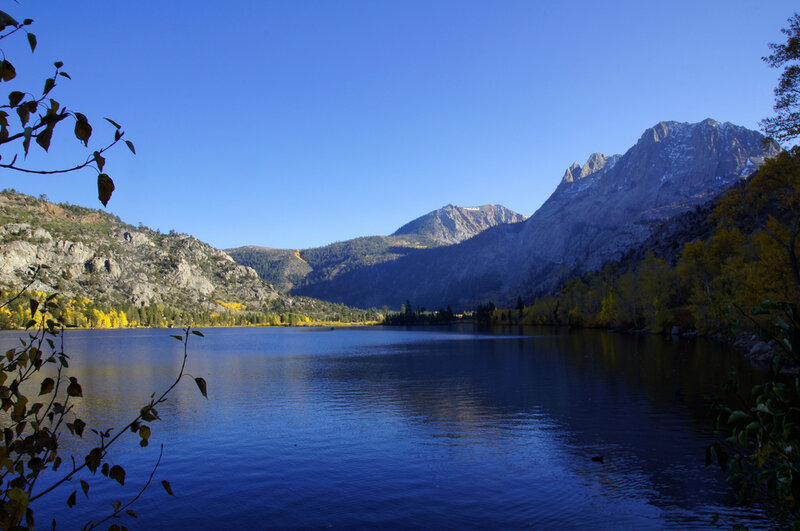 Lake Surrounded by Mountains — Blue, Serene, Autumn
