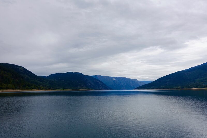 Lake surrounded by mountains