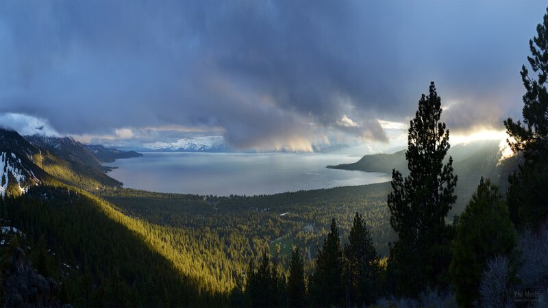 Lake Tahoe Landscape — Blue, Dramatic