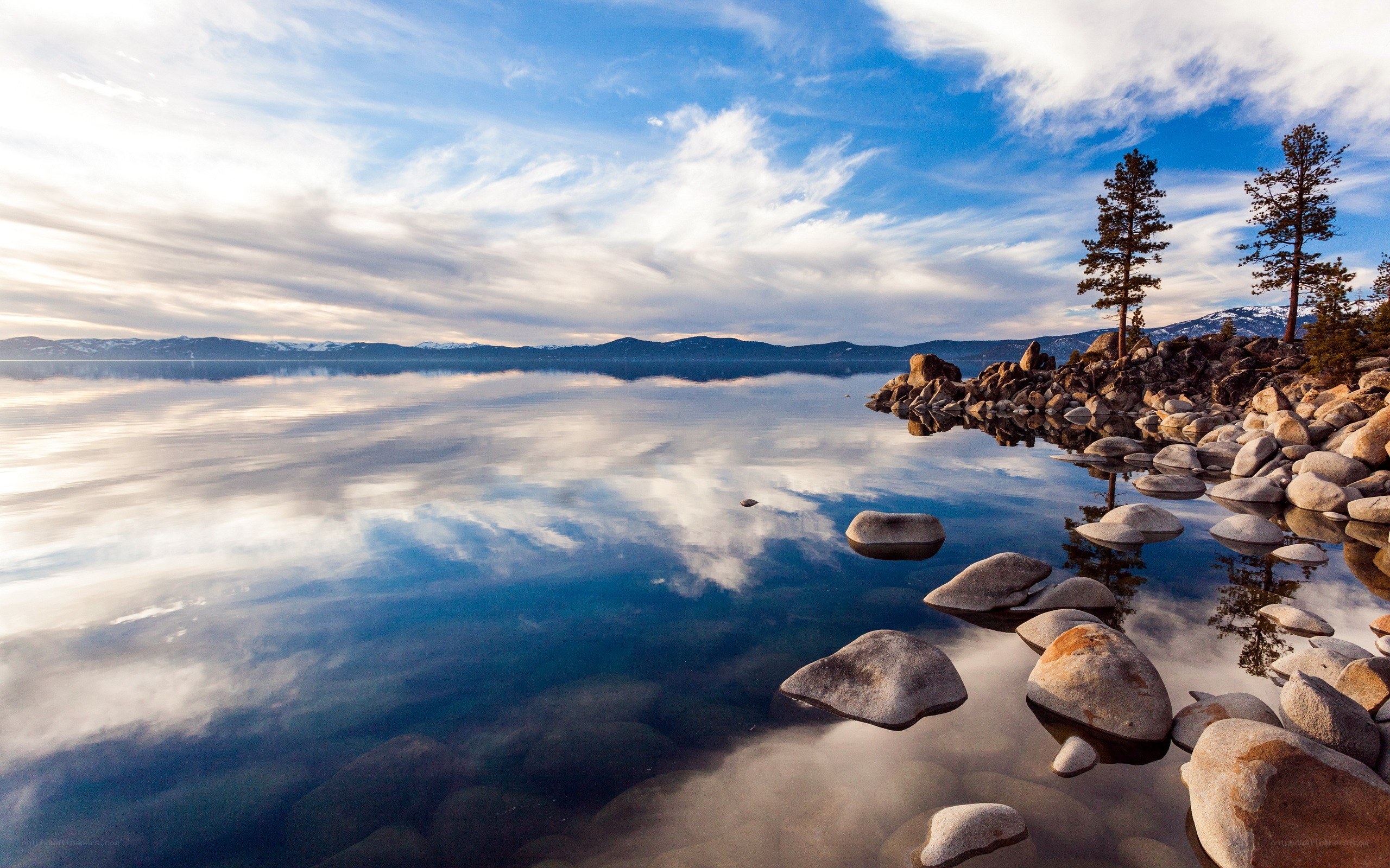 Lake Tahoe reflection at sunset