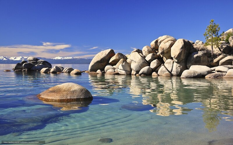 Lake Tahoe rocky shore