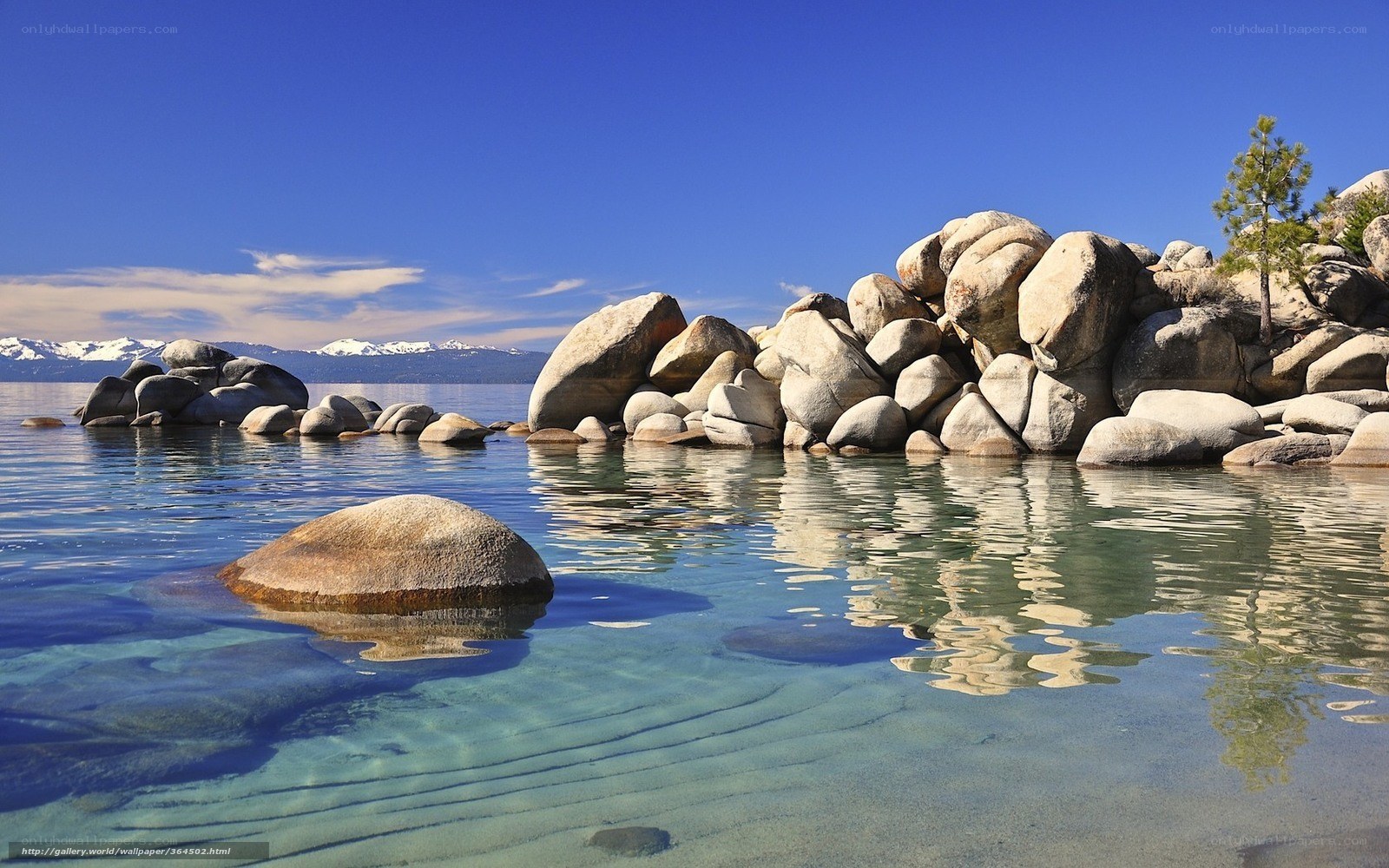 Lake Tahoe rocky shore