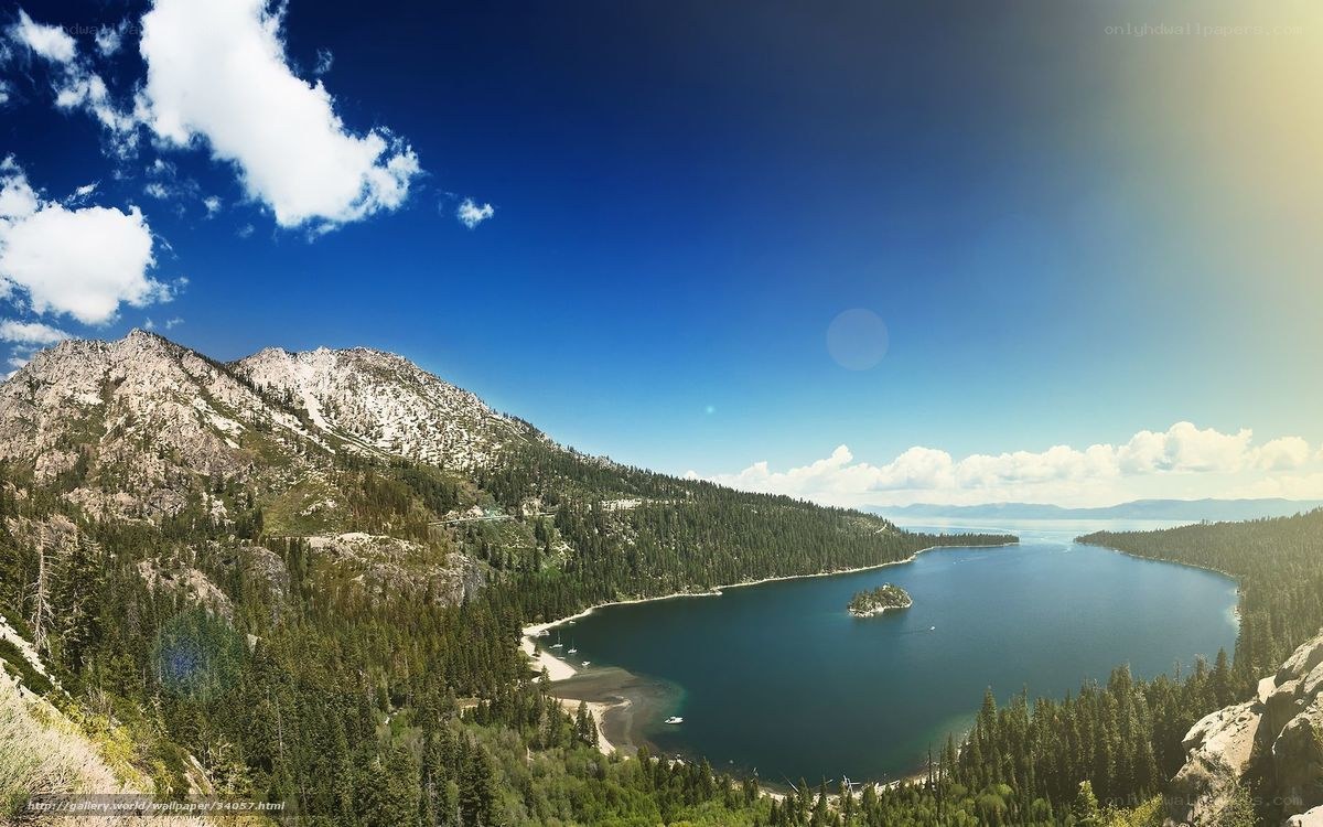 Lake Tahoe with mountains