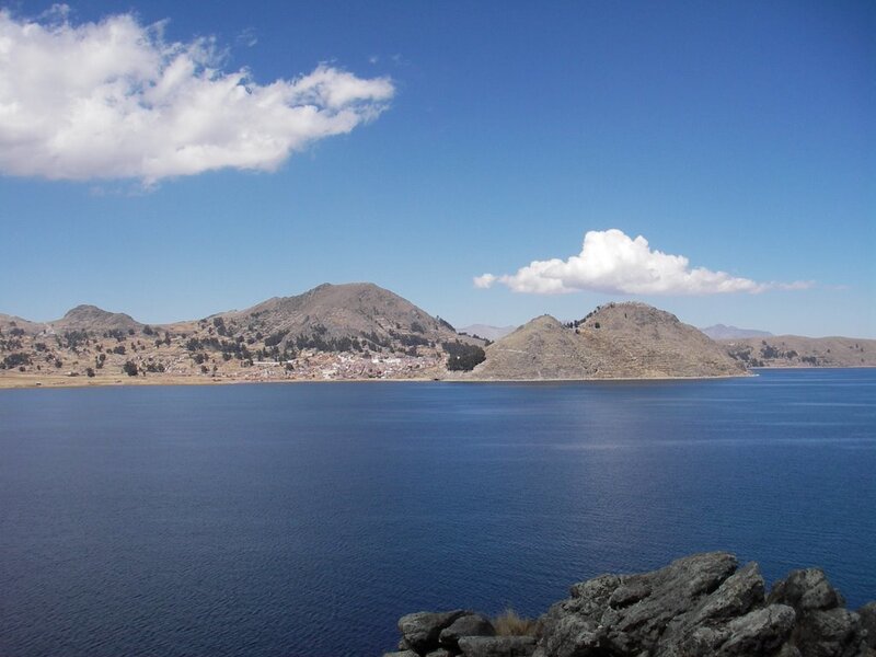 Lake Titicaca with islands