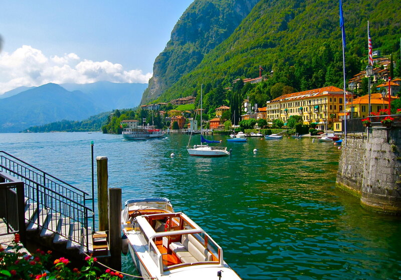 Lake Town with Boats