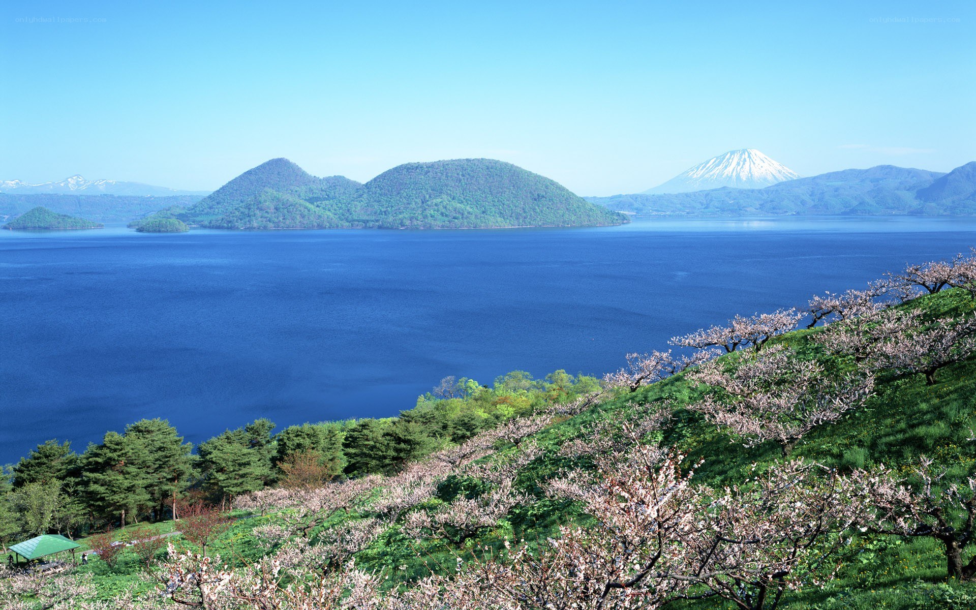 Lake Toya with Mount Yotei