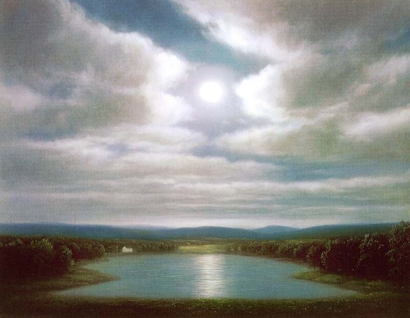 Lake under Cloudy Sky — Blue
