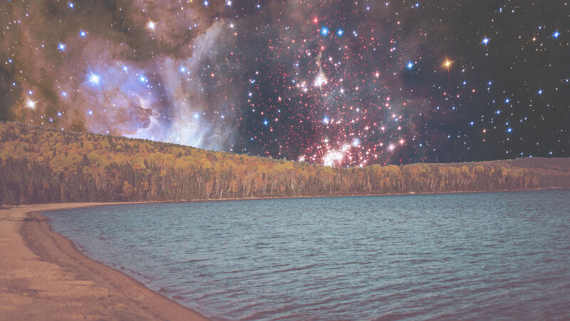 Lake under Starry Sky